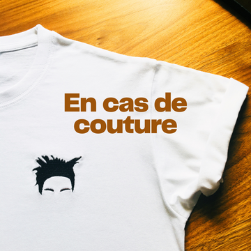 T·shirt blanc broderie Basquiat · Iconix