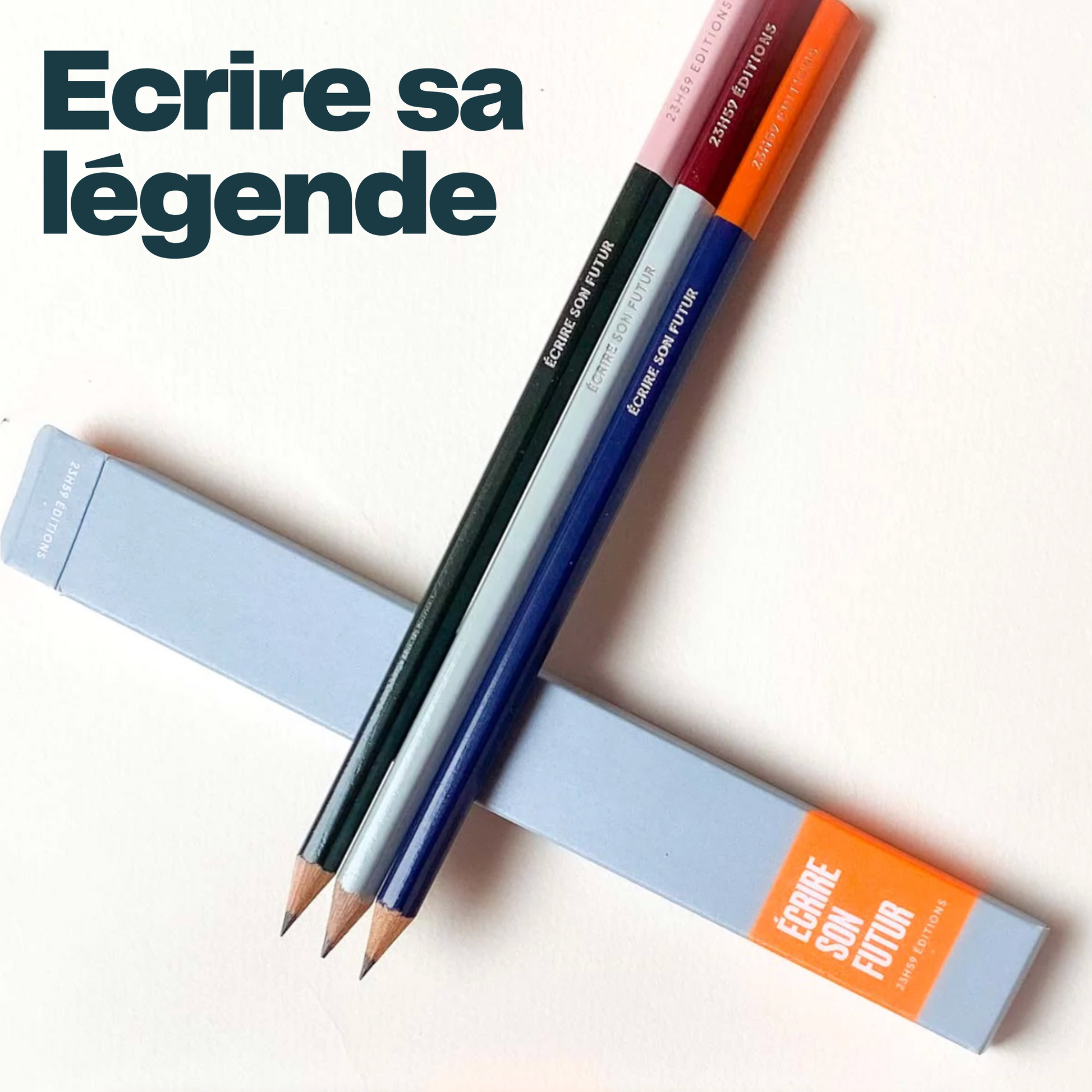 Set de 3 crayons de papier – 23heures59éditions